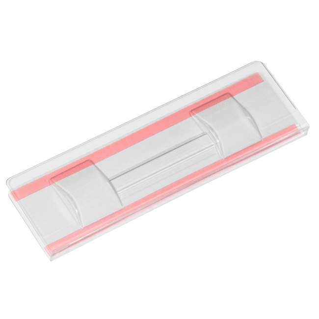 Pocket for labels transparent